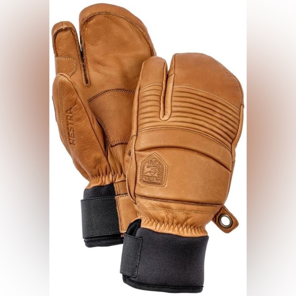 Hestra 3-Finger leather Mittens